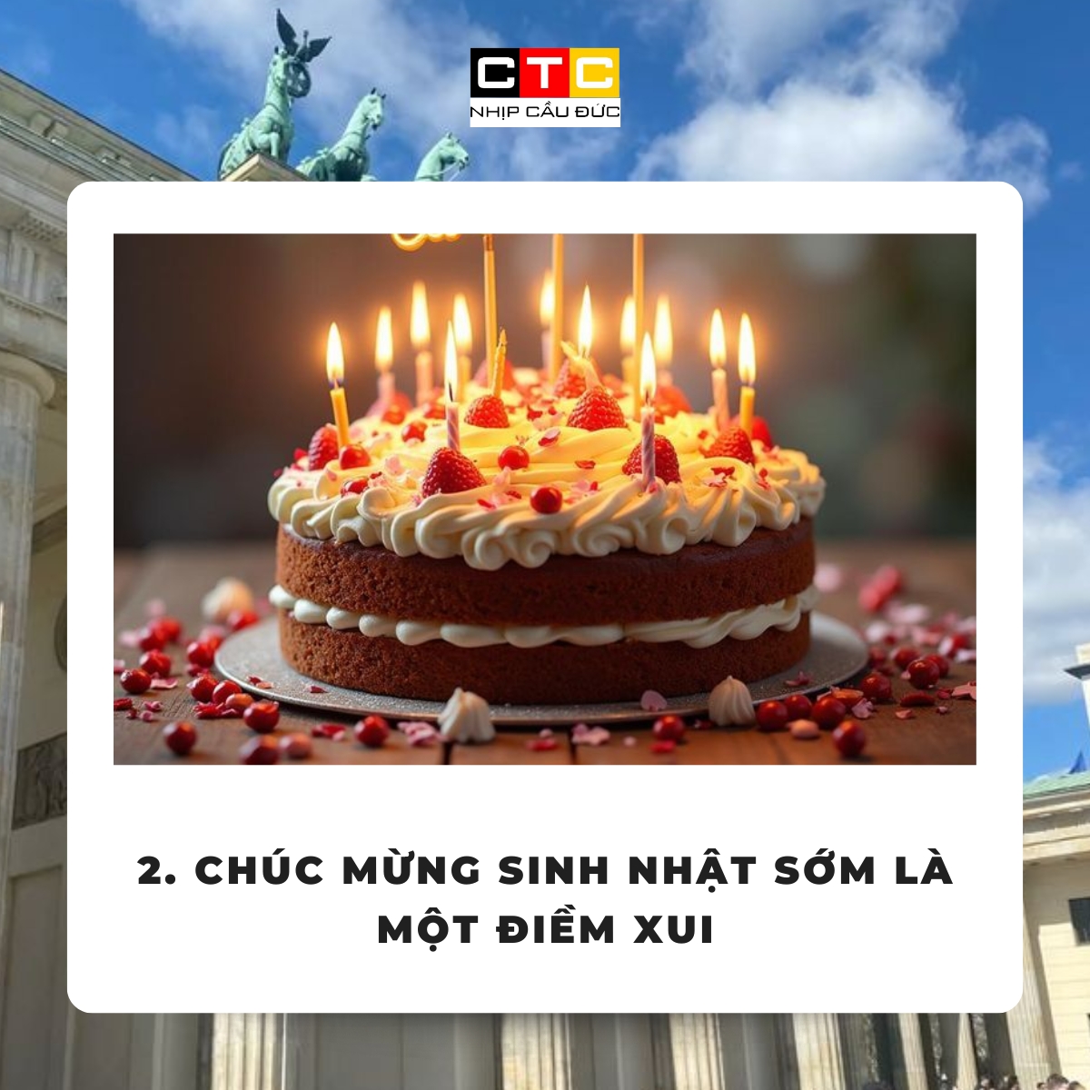 Việc chúc mừng sinh nhật sớm tại Đức là không thể Việc chúc mừng sinh nhật sớm tại Đức là không thể