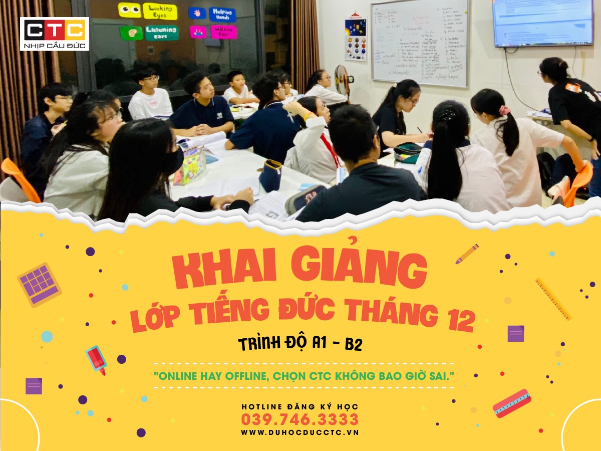 LỊCH KHAI GIẢNG THÁNG 12