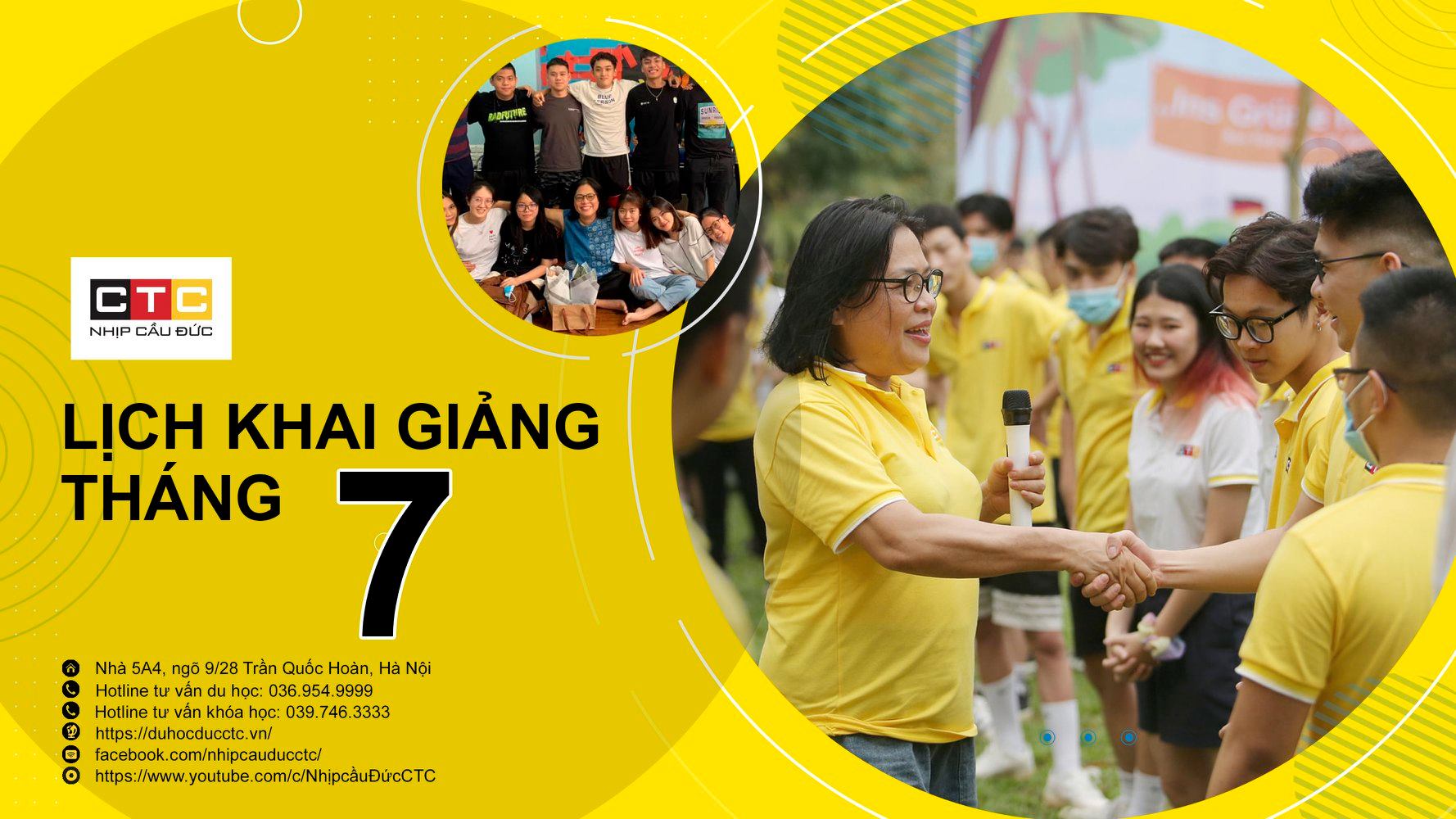 LỊCH KHAI GIẢNG THÁNG 7/2021
