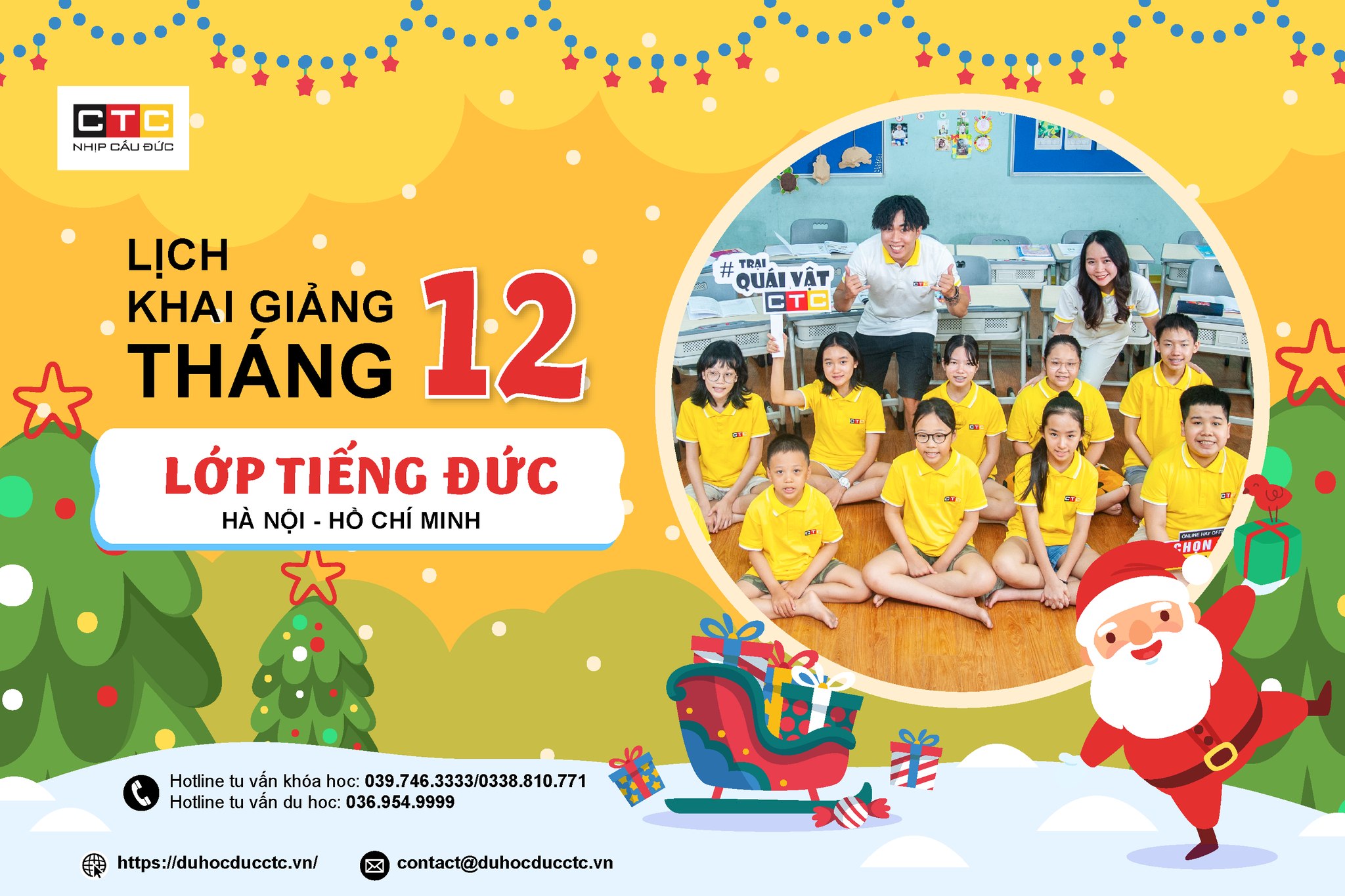 LỊCH KHAI GIẢNG THÁNG 12/2021