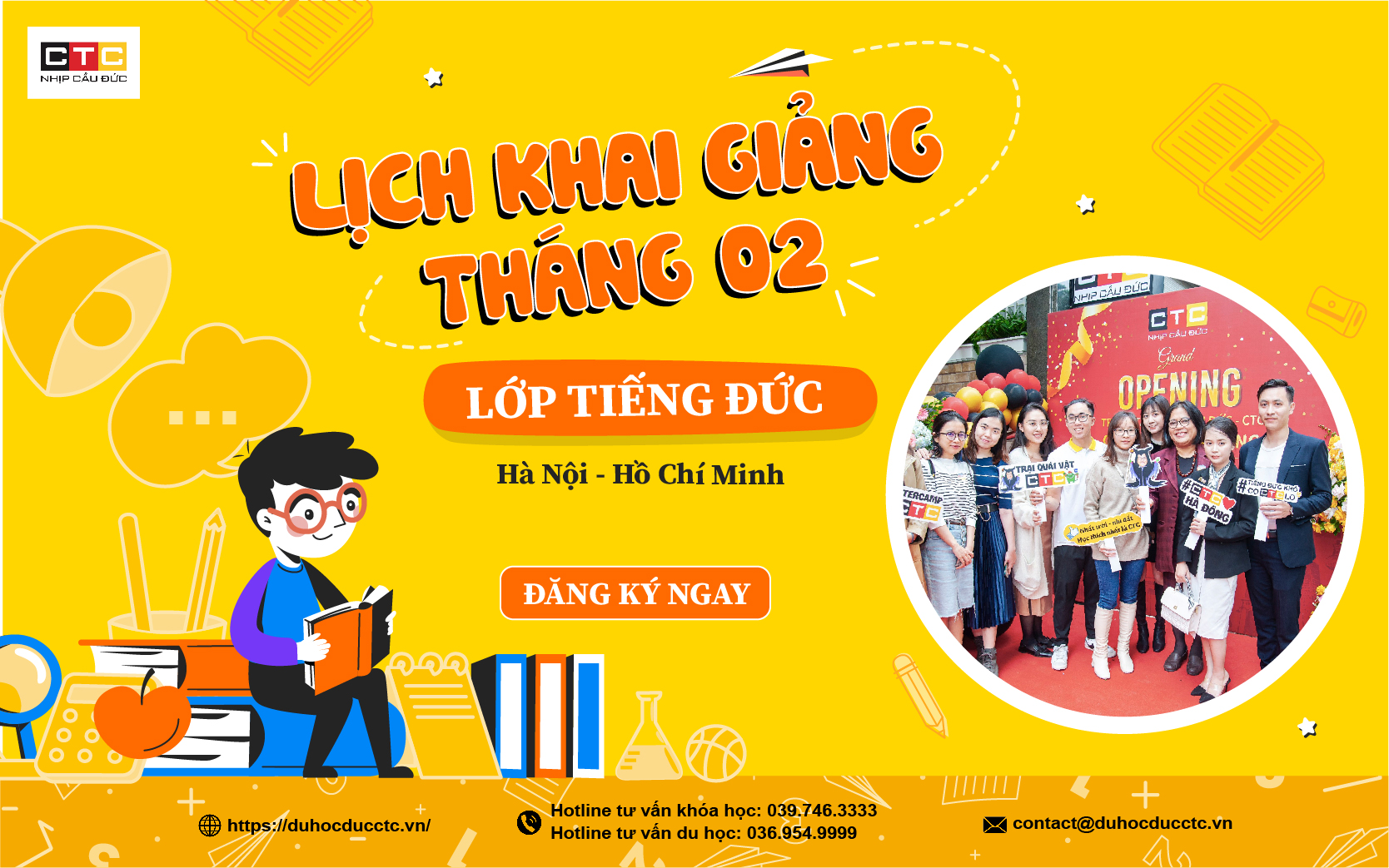 LỊCH KHAI GIẢNG THÁNG 02