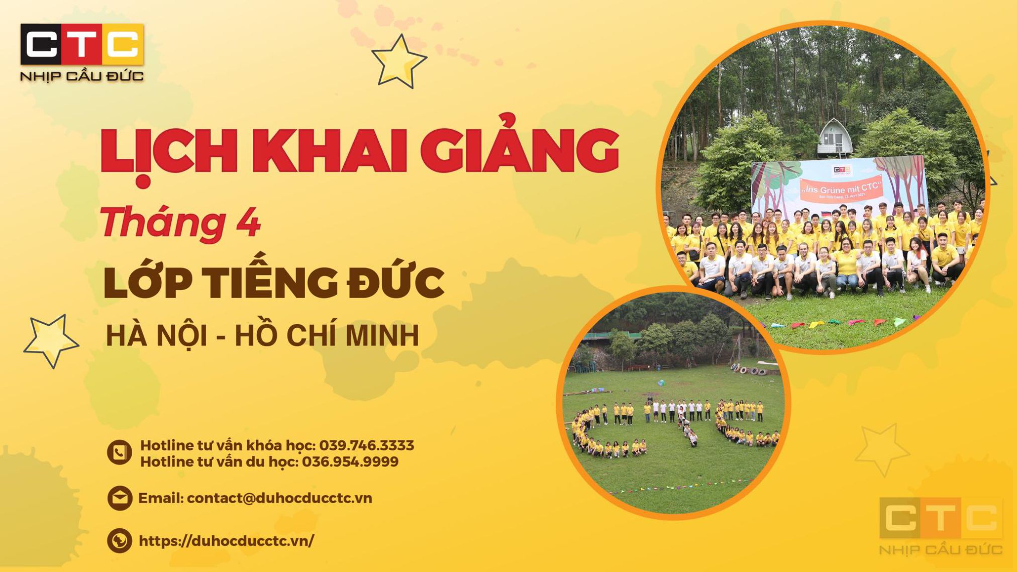LỊCH KHAI GIẢNG THÁNG 4.2022