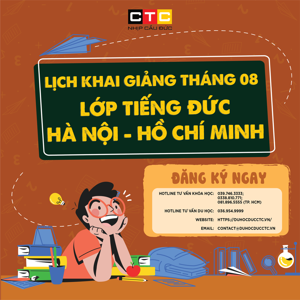 LỊCH KHAI GIẢNG THÁNG 08.2022