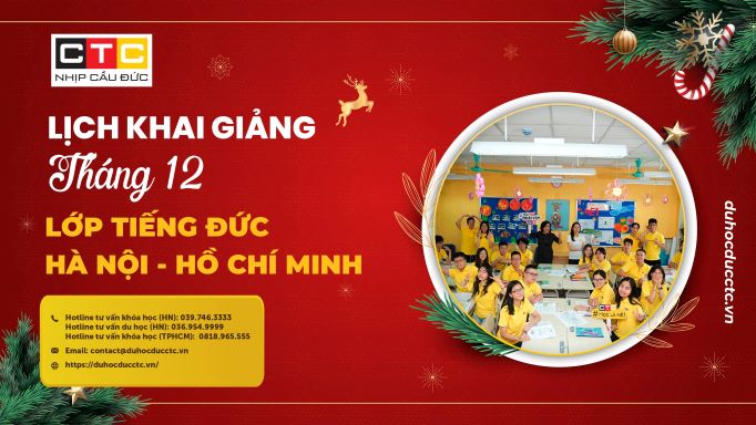 LỊCH KHAI GIẢNG THÁNG 12.2022