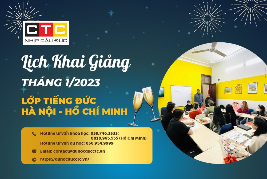 LỊCH KHAI GIẢNG THÁNG 1.2023
