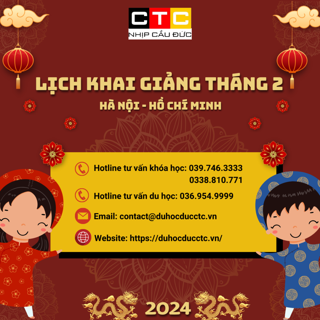 LỊCH KHAI GIẢNG THÁNG 2.2024