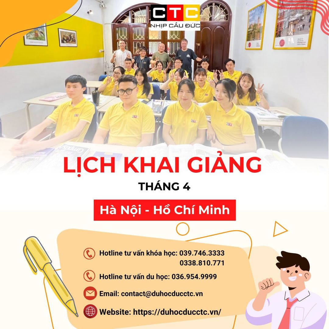 Lịch khai giảng tháng 4.2024