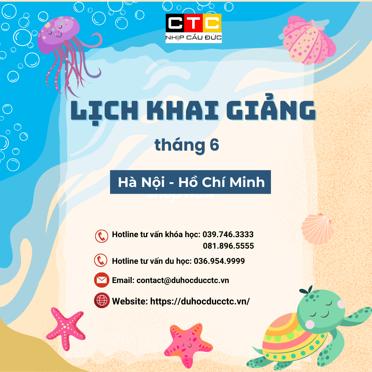 Lịch khai giảng tháng 6.2024