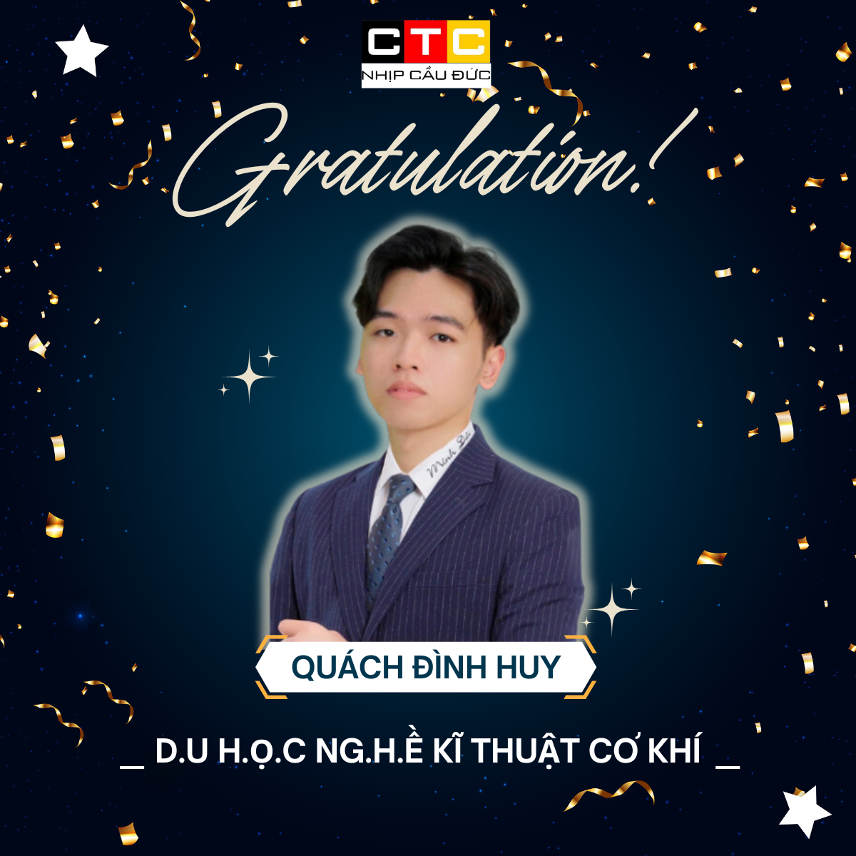 CHÚC MỪNG HỌC VIÊN DU HỌC NGHỀ KỸ THUẬT CƠ KHÍ