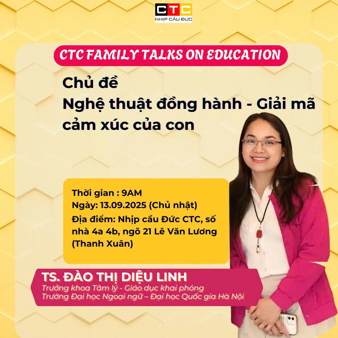 CTC Family Talks on Education No. 01 - Nghệ thuật đồng hành - Giải mã cảm xúc của con.