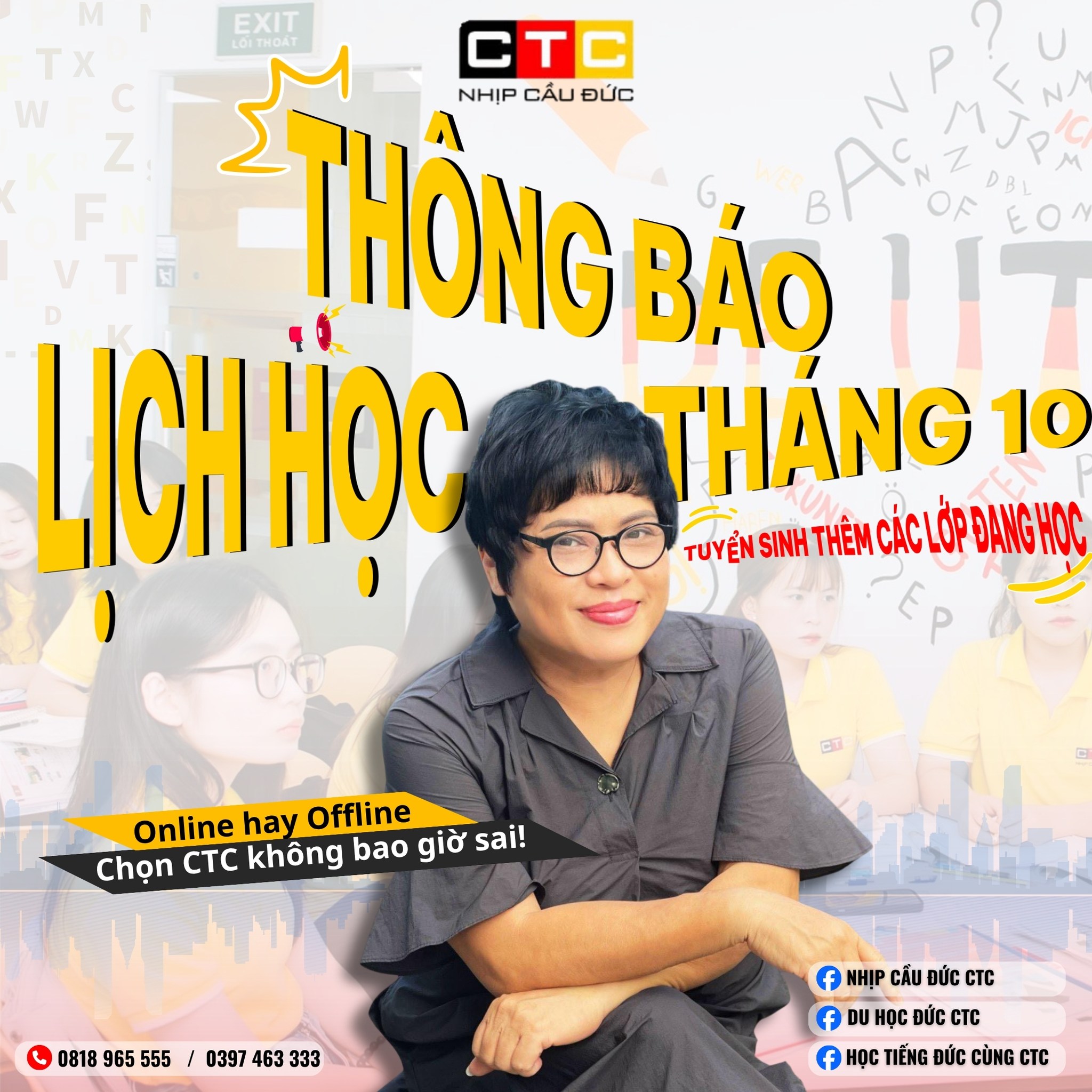 LỊCH KHAI GIẢNG THÁNG 10.2025