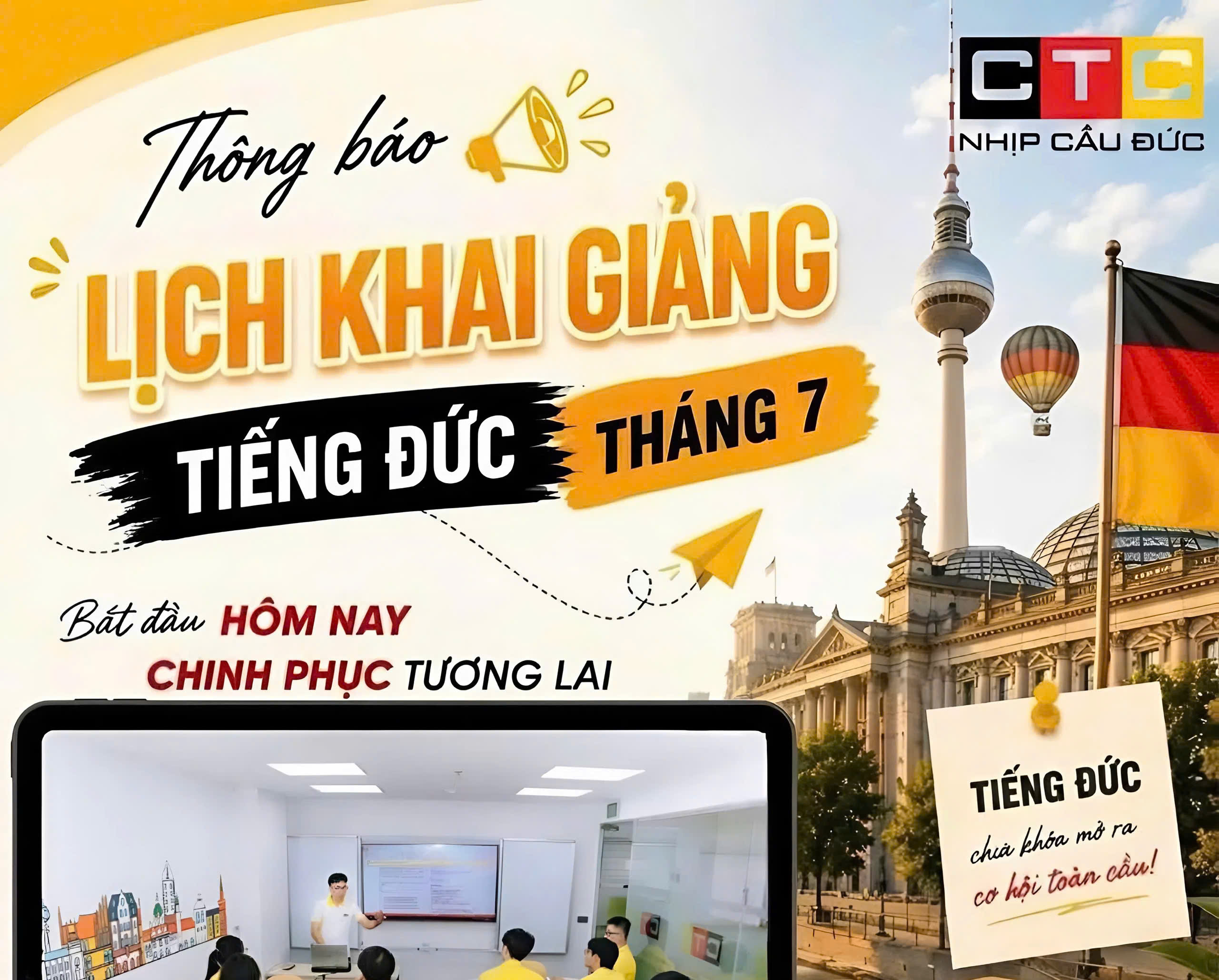 LỊCH KHAI GIẢNG THÁNG 07.2026