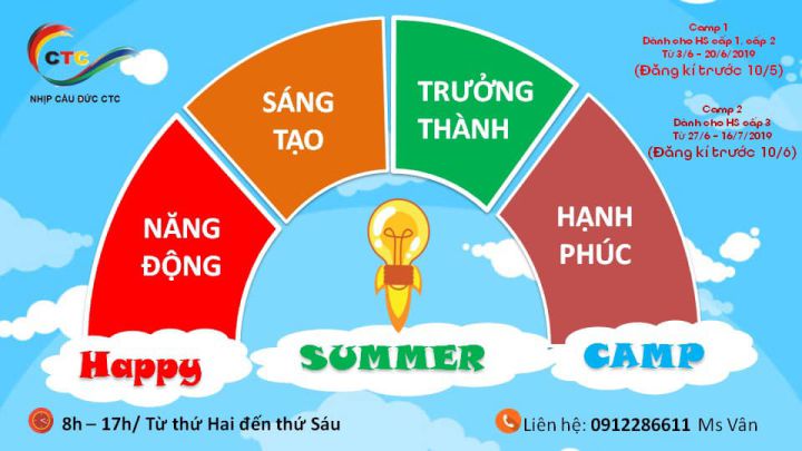 TRẠI HÈ HẠNH PHÚC CÙNG NHỊP CẦU ĐỨC CTC - HÈ 2019