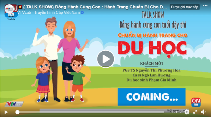 TALK SHOW Đồng Hành Cùng Con : Hành Trang Chuẩn Bị Cho Du Học