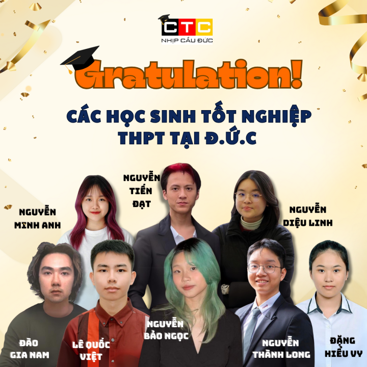 Tin vui từ CTC: 8 qu.ái v.ậ.t đã xuất sắc tốt nghiệp Abitur (THPT)