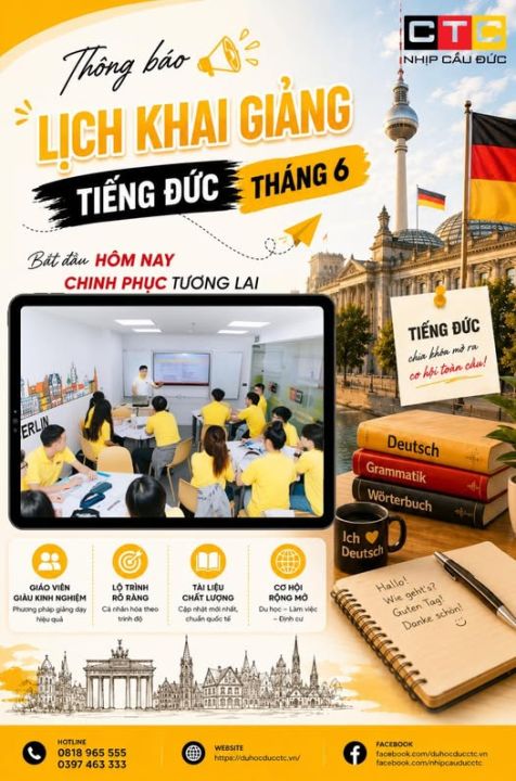 LỊCH KHAI GIẢNG THÁNG 06.2026