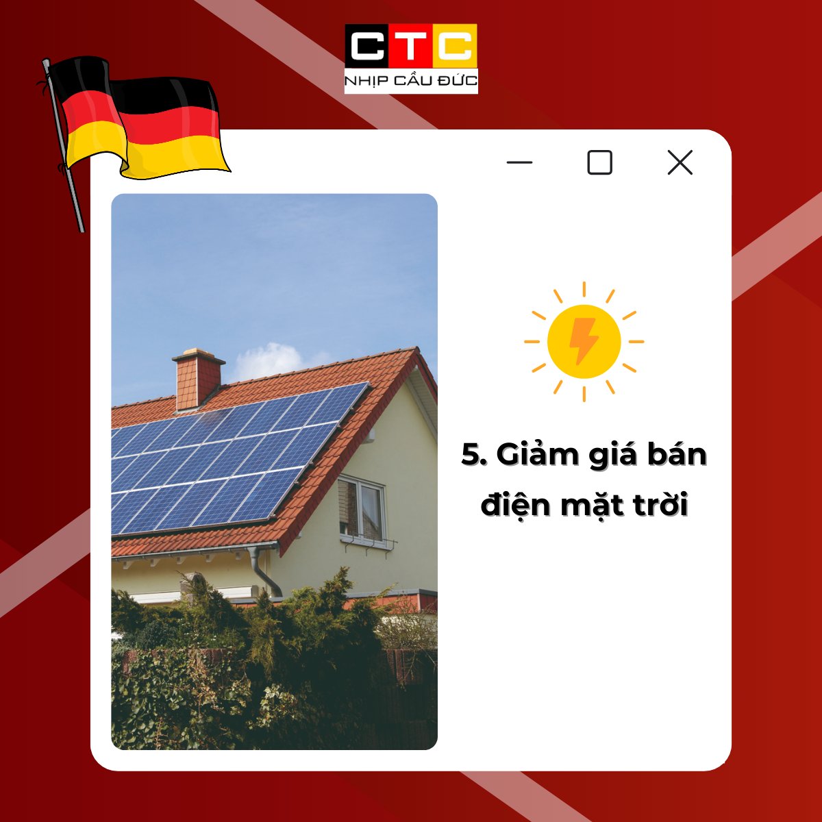 Đức giảm giá bán điện mặt trời